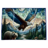 モザイクベアとイーグル ラージペーパーバッグ (正面)