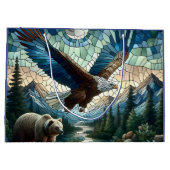 モザイクベアとイーグル ラージペーパーバッグ (裏面)