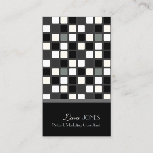 モザイクマスタイル黒+白 名刺 (正面)