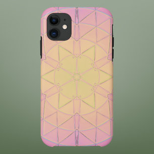 モザイクマンダライエローとピンク iPhone 11 ケース