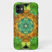 モザイクマンダラオレンジと緑 Case-Mate iPhoneケース (裏面)