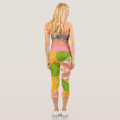 モザイクマンダラオレンジグリーンとピンク カプリレギンス (裏面)