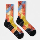 モザイクマンダラオレンジブルーとイエロー ソックス (右)