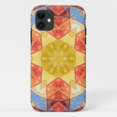 モザイクマンダラオレンジブルーとイエロー Case-Mate iPhoneケース (裏面)