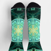 モザイクマンダラティール（緑がかった色）と黄色 ソックス (上部)