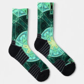 モザイクマンダラティール（緑がかった色）と黄色 ソックス (右)