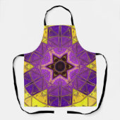 モザイクマンダラパープルとイエロー エプロン (正面)