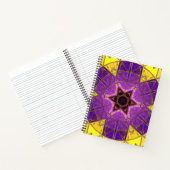 モザイクマンダラパープルとイエロー ノートブック (内部)