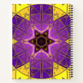 モザイクマンダラパープルとイエロー ノートブック (裏面)