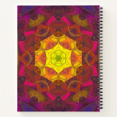 モザイクマンダラフラワーイエローピンクと紫 ノートブック (裏面)