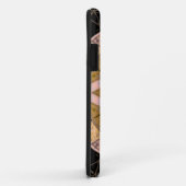 モザイクマンダラフラワーイエローブルーとブラック Case-Mate iPhoneケース (裏面/右)