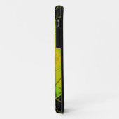 モザイクマンダラフラワーグリーンオレンジとブラック Case-Mate iPhoneケース (裏面/左)