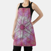 モザイクマンダラフラワーピンクと白 エプロン (インサイチュ)