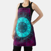 モザイクマンダラフラワーブルーとパープル エプロン (インサイチュ)