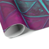 モザイクマンダラフラワーブルーとパープル ラッピングペーパー (ロールコーナー)