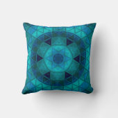 モザイクマンダラフラワーブルー クッション (裏面)