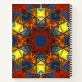 モザイクマンダラフラワー赤と青 ノートブック (裏面)