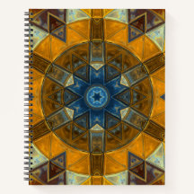 モザイクマンダラフラワー黄色と青