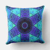 モザイクマンダラブルーとパープル クッション (裏面)