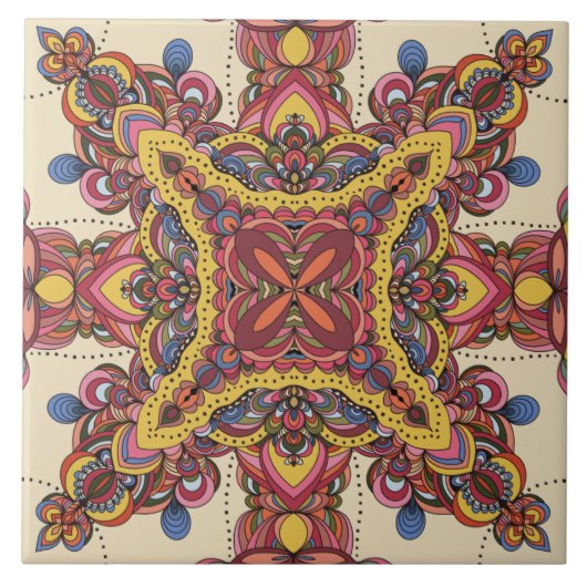 モザイクマンデラデザイン#5 タイル (正面)