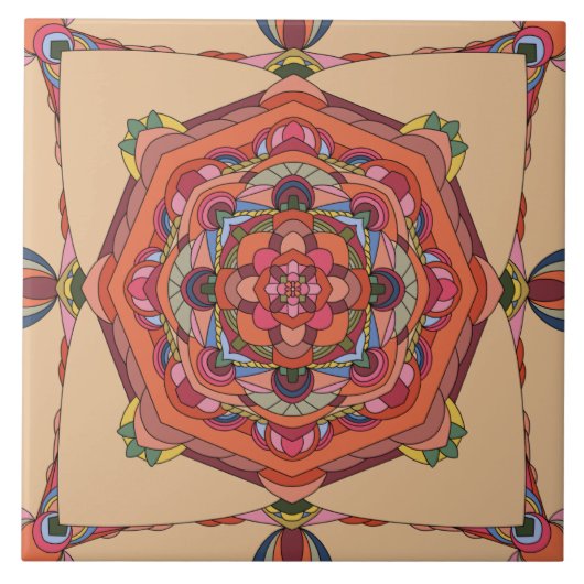 モザイクマンデラデザイン#6 タイル (正面)