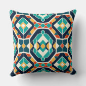 モザイクミッドインスパイアセンチュリースタイル幾何学的パターン クッション (裏面)