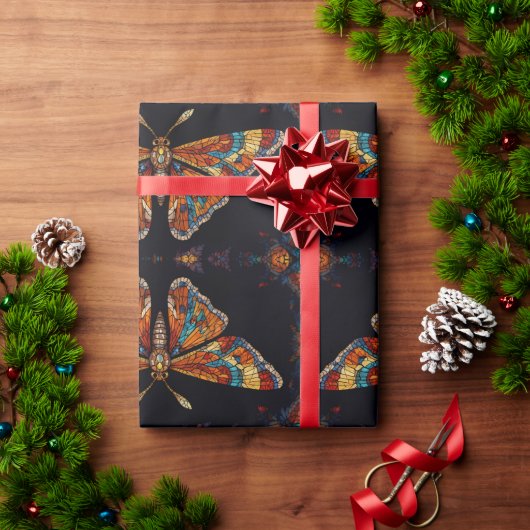 モザイクモスバタフライ ラッピングペーパー (クリスマスギフト)