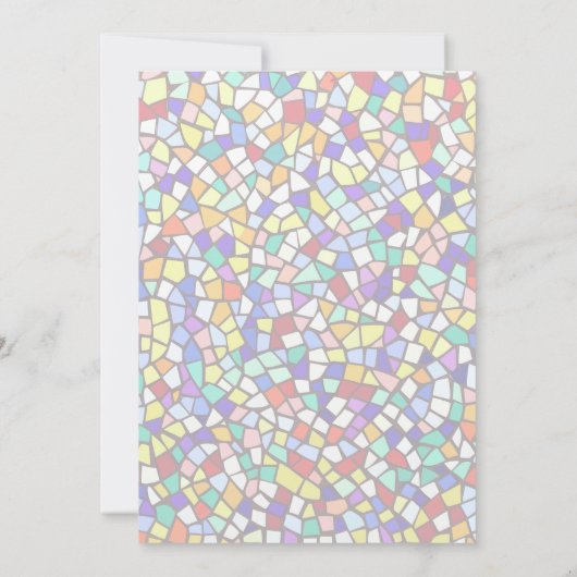 モザイクモダンカラフルハロー40th誕生日 招待状 (裏面)