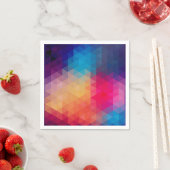 モザイクモダンカラフル幾何パターン スタンダードカクテルナプキン (インサイチュ)