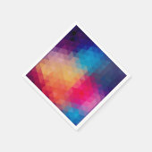 モザイクモダンカラフル幾何パターン スタンダードカクテルナプキン (角)