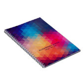 モザイクモダンカラフル幾何パターン ノートブック (右側)