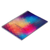 モザイクモダンカラフル幾何パターン ノートブック (左側)