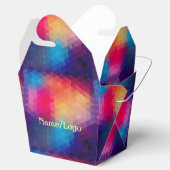 モザイクモダンカラフル幾何パターン フェイバーボックス (オープン)