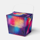 モザイクモダンカラフル幾何パターン フェイバーボックス (正面サイド)