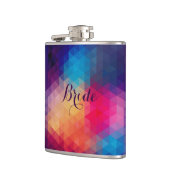 モザイクモダンカラフル幾何パターン フラスク (左)