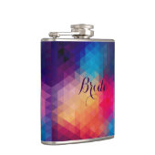 モザイクモダンカラフル幾何パターン フラスク (右)