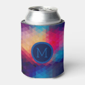 モザイクモダンカラフル幾何パターン 缶クーラー (缶正面)