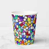 モザイクモダンタイルカラフルパターン 紙コップ (左)