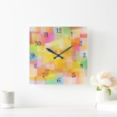 モザイクモダンデザイン スクエア壁時計 (ホーム)