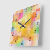 モザイクモダンデザイン スクエア壁時計 (傾斜)