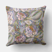 モザイクモダンバラと葉装飾用クッション クッション (裏面)