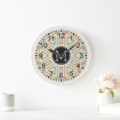 モザイクモダンモノグラム#17 ラージ壁時計 (ホーム)