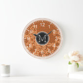 モザイクモダンモノグラム#5 ラージ壁時計 (ホーム)