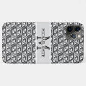 モザイクモダンモノグラム Case-Mate iPhoneケース (裏面(横))