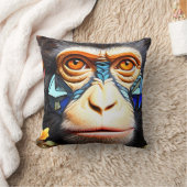 モザイクモンキークッション投げ&枕 クッション (ブランケット)