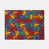 モザイクヤモリパターン-着色される地球 ドアマット (正面)