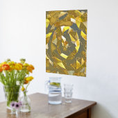 モザイクラビリンス鏡ゴールドフォイルプリント 箔ポスター (レイダウン (キッチン))