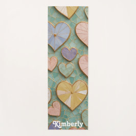 モザイクラブ：パステルハート ヨガマット