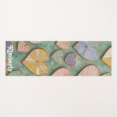 モザイクラブ：パステルハート ヨガマット (正面(横))