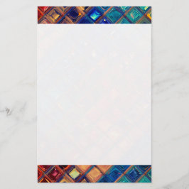 モザイクレインボー |はっきりした抽象芸術カラフルタイル 便箋